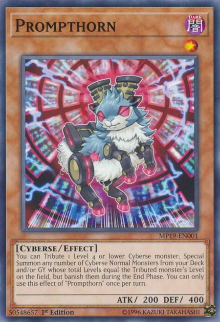 Prompthorn - 2019 Gold Sarcophagus Tin Mega Pack YuGiOh trading card