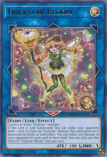 Trickstar Bloom - 2019 Gold Sarcophagus Tin Mega Pack YuGiOh trading card