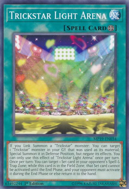 Trickstar Light Arena - 2019 Gold Sarcophagus Tin Mega Pack YuGiOh trading card