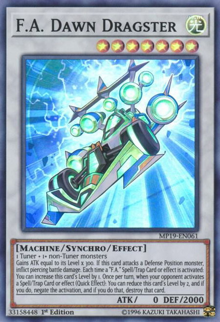 F.A. Dawn Dragster - 2019 Gold Sarcophagus Tin Mega Pack YuGiOh trading card