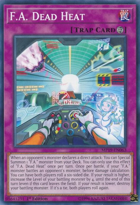 F.A. Dead Heat - 2019 Gold Sarcophagus Tin Mega Pack YuGiOh trading card