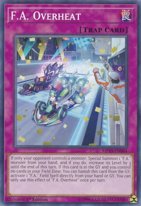 F.A. Overheat - 2019 Gold Sarcophagus Tin Mega Pack YuGiOh trading card