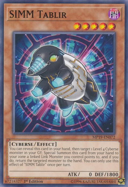 SIMM Tablir - 2019 Gold Sarcophagus Tin Mega Pack YuGiOh trading card