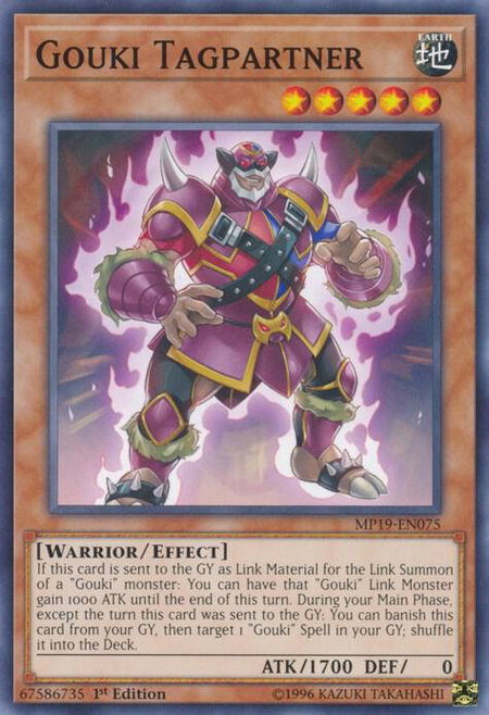 Gouki Tagpartner - 2019 Gold Sarcophagus Tin Mega Pack YuGiOh trading card