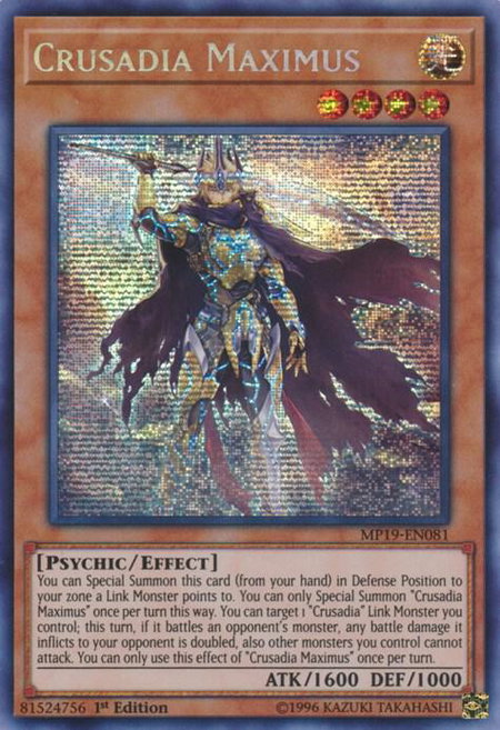 Crusadia Maximus - 2019 Gold Sarcophagus Tin Mega Pack YuGiOh trading card