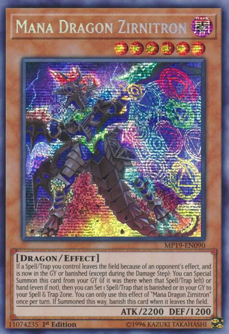 Mana Dragon Zirnitron - 2019 Gold Sarcophagus Tin Mega Pack YuGiOh trading card