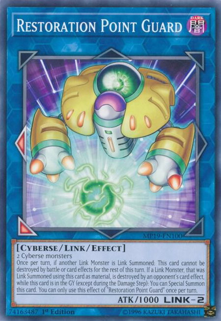 Restoration Point Guard - 2019 Gold Sarcophagus Tin Mega Pack YuGiOh trading card