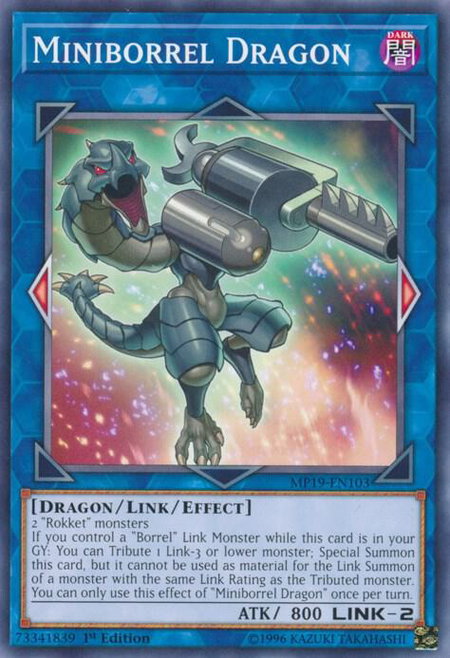 Miniborrel Dragon - 2019 Gold Sarcophagus Tin Mega Pack YuGiOh trading card