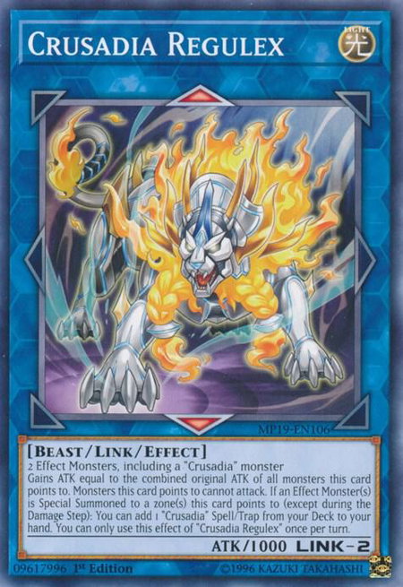 Crusadia Regulex - 2019 Gold Sarcophagus Tin Mega Pack YuGiOh trading card
