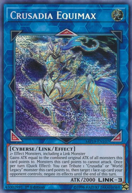 Crusadia Equimax - 2019 Gold Sarcophagus Tin Mega Pack YuGiOh trading card