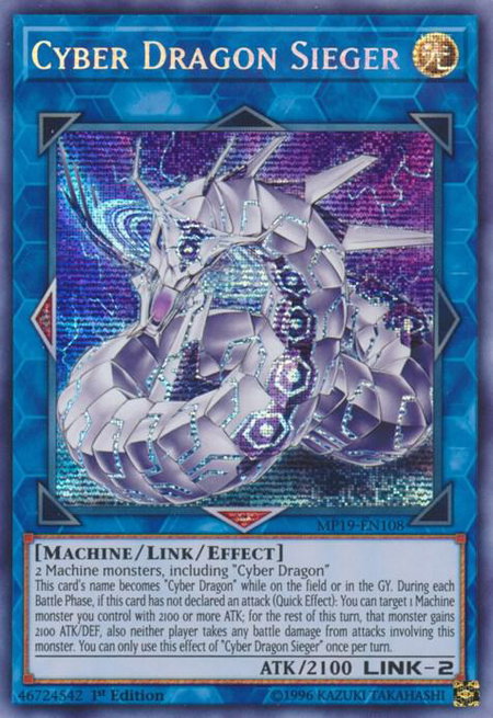 Cyber Dragon Sieger - 2019 Gold Sarcophagus Tin Mega Pack YuGiOh trading card