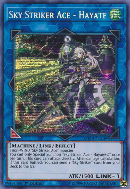 Sky Striker Ace - Hayate - 2019 Gold Sarcophagus Tin Mega Pack YuGiOh trading card