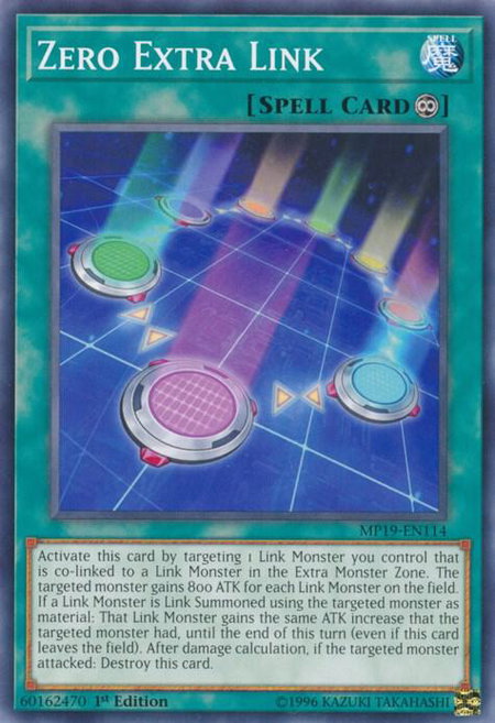 Zero Extra Link - 2019 Gold Sarcophagus Tin Mega Pack YuGiOh trading card