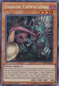 Danger! Chupacabra! - 2019 Gold Sarcophagus Tin Mega Pack (MP19) #MP19-EN138 - Prismatic Secret Rare YuGiOh Trading Card