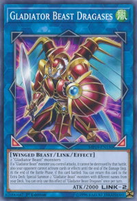 Gladiator Beast Dragases - 2019 Gold Sarcophagus Tin Mega Pack (MP19) #MP19-EN150 - Common / Short Print YuGiOh Trading Card