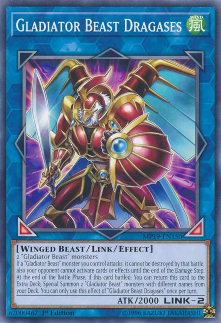 Gladiator Beast Dragases - 2019 Gold Sarcophagus Tin Mega Pack YuGiOh trading card