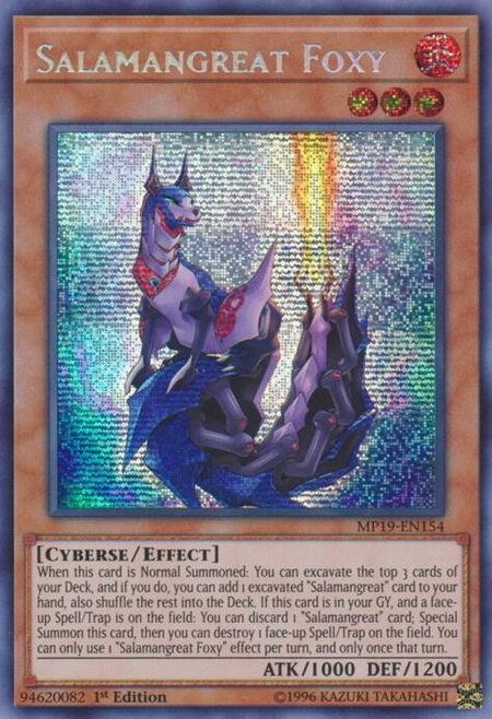 Salamangreat Foxy - 2019 Gold Sarcophagus Tin Mega Pack YuGiOh trading card