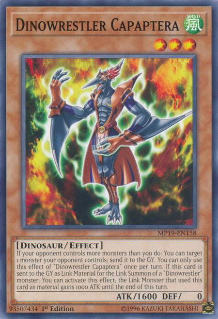 Dinowrestler Capaptera - 2019 Gold Sarcophagus Tin Mega Pack YuGiOh trading card