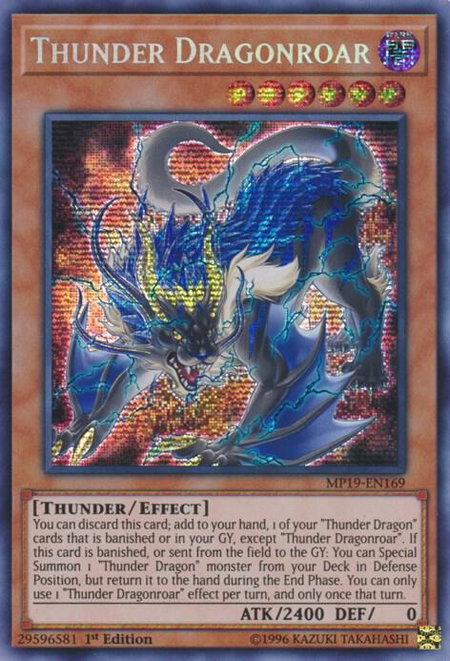 Thunder Dragonroar - 2019 Gold Sarcophagus Tin Mega Pack YuGiOh trading card