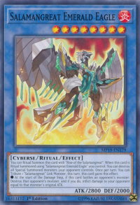 Salamangreat Emerald Eagle - 2019 Gold Sarcophagus Tin Mega Pack (MP19) #MP19-EN179 - Common / Short Print YuGiOh Trading Card