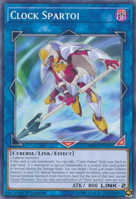 Clock Spartoi - 2019 Gold Sarcophagus Tin Mega Pack YuGiOh trading card