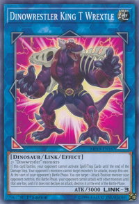 Dinowrestler King T Wrextle - 2019 Gold Sarcophagus Tin Mega Pack (MP19) #MP19-EN187 - Common / Short Print YuGiOh Trading Card