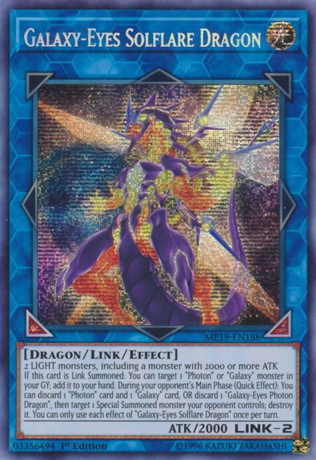 Galaxy-Eyes Solflare Dragon - 2019 Gold Sarcophagus Tin Mega Pack YuGiOh trading card