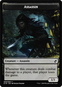 Assassin // Morph Double-Sided Token - Commander 2019 (C19) #9 // 27 - Token Magic: The Gathering Trading Card