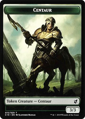 Centaur // Egg Double-Sided Token - Commander 2019 Magic: The Gathering trading card