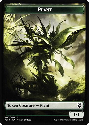 Plant // Snake Double-Sided Token - Commander 2019 Magic: The Gathering trading card