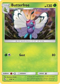 Butterfree - Hidden Fates (HIF) #3/68 - Rare Pokémon Trading Card