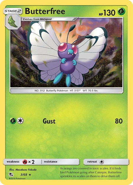 Butterfree - Hidden Fates Pokémon trading card