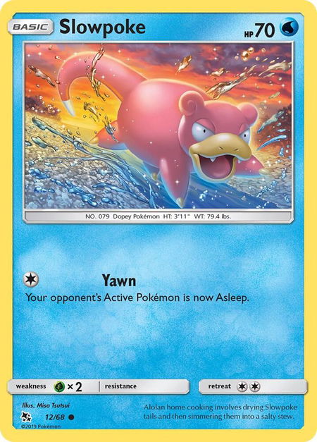 Slowpoke - Hidden Fates Pokémon trading card