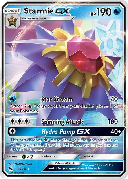 Starmie GX - Hidden Fates Pokémon trading card