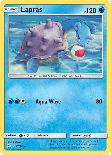 Lapras - Hidden Fates Pokémon trading card