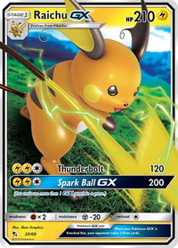 Raichu GX - Hidden Fates (HIF) #20/68 - Ultra Rare Pokémon Trading Card
