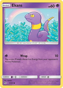 Ekans (25) - Hidden Fates (HIF) #25/68 - Common Pokémon Trading Card