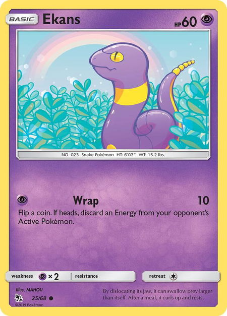 Ekans (25) - Hidden Fates Pokémon trading card
