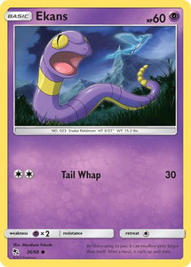 Ekans (26) - Hidden Fates (HIF) #26/68 - Common Pokémon Trading Card