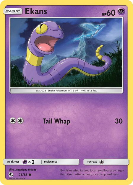 Ekans (26) - Hidden Fates Pokémon trading card