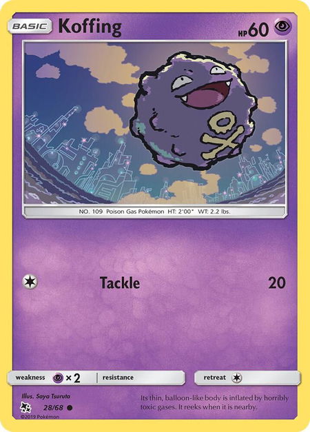 Koffing - Hidden Fates Pokémon trading card