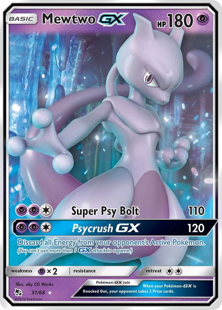 Mewtwo GX - Hidden Fates Pokémon trading card