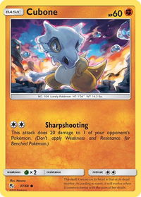 Cubone - Hidden Fates (HIF) #37/68 - Common Pokémon Trading Card