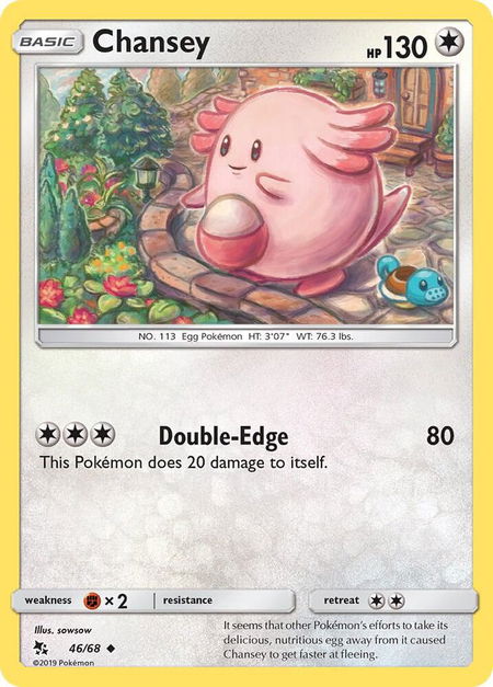 Chansey - Hidden Fates Pokémon trading card
