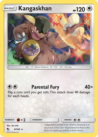 Kangaskhan - Hidden Fates (HIF) #47/68 - Rare Pokémon Trading Card