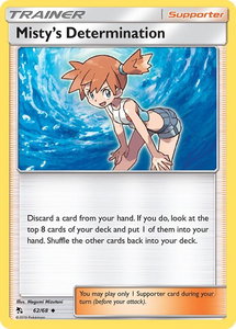 Misty's Determination - Hidden Fates (HIF) #62/68 - Uncommon Pokémon Trading Card