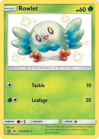 Rowlet - Hidden Fates: Shiny Vault (HIF:SV) #SV2/SV94 - Holo Rare Pokémon Trading Card