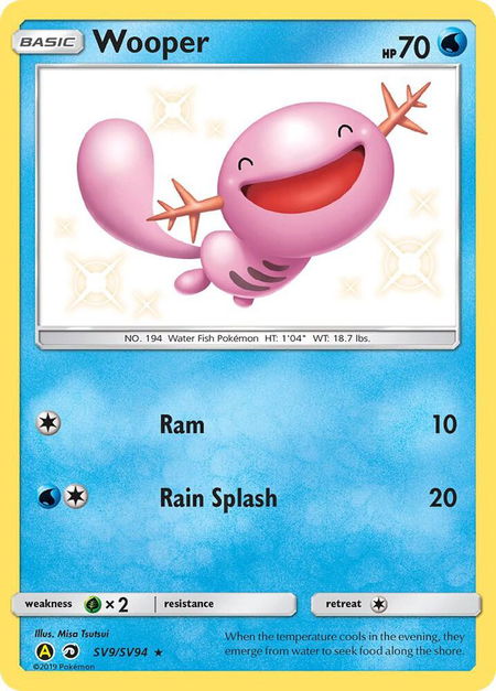 Wooper - Hidden Fates: Shiny Vault Pokémon trading card