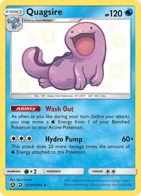 Quagsire - Hidden Fates: Shiny Vault Pokémon trading card