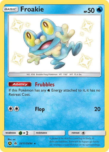 Froakie - Hidden Fates: Shiny Vault Pokémon trading card